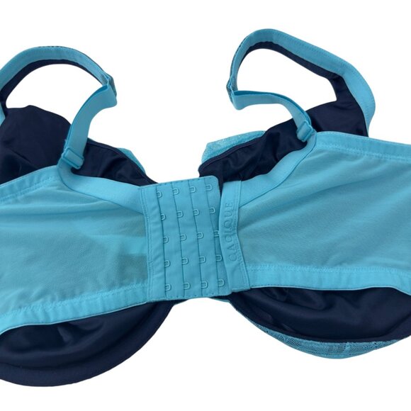 Cacique Light Blue Lace Underwire Bra 40I Adjustable Straps Comfortable Fit - Picture 10 of 13
